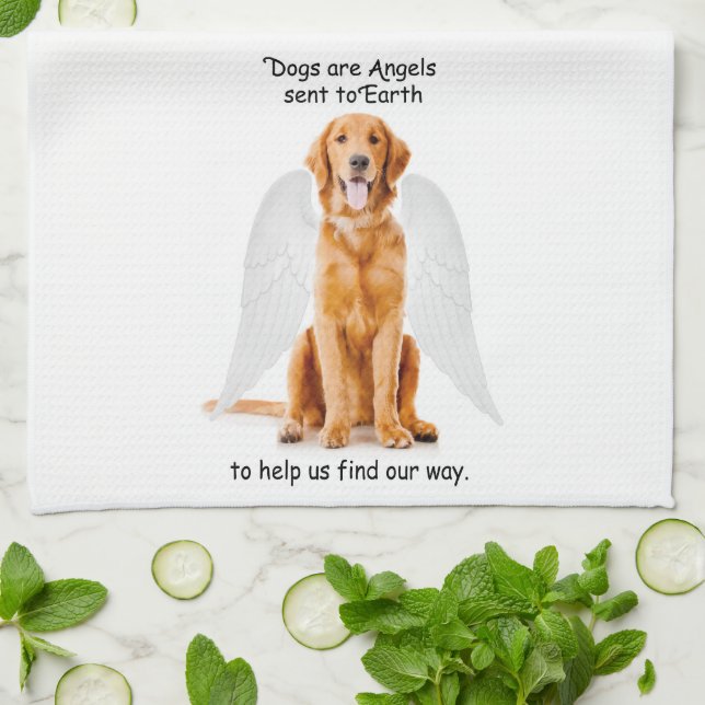 Golden Angel Kitchen Towel (Folded)