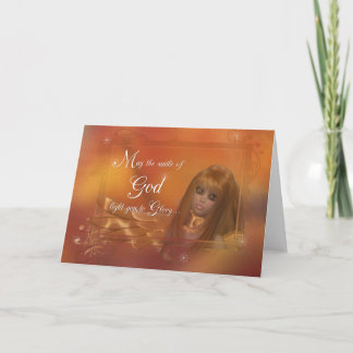 Golden Angel - May the Smile of God..Greeting Card