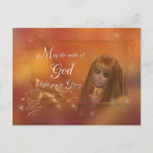 Golden Angel - May the Smile of God...Postcard Postcard