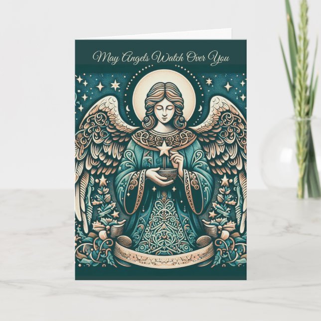 Golden Angel of Peace Card (Front)