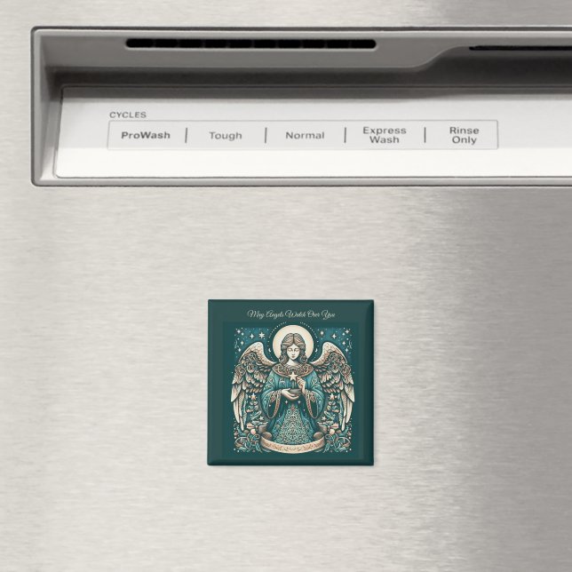Golden Angel of Peace Magnet (In Situ (Dishwasher))