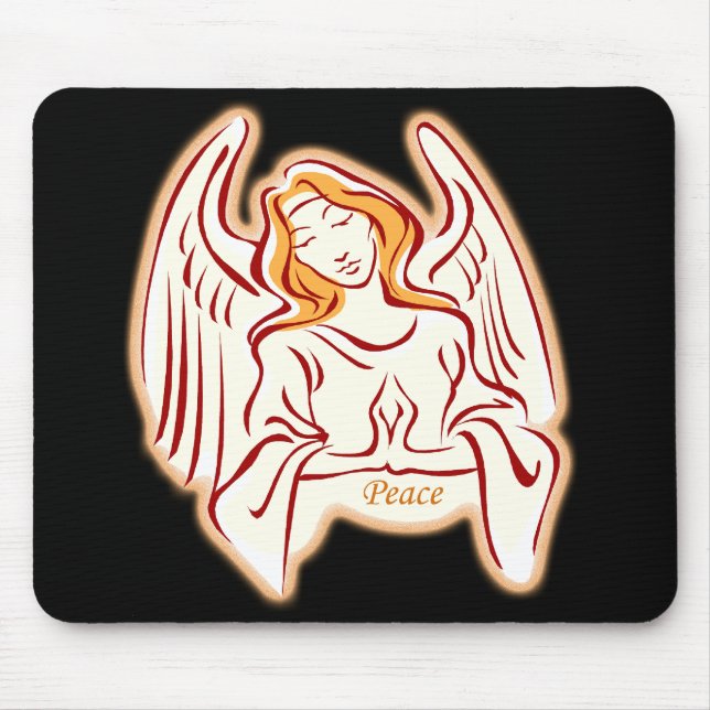 Golden Angel Of Peace Mouse Pad (Front)