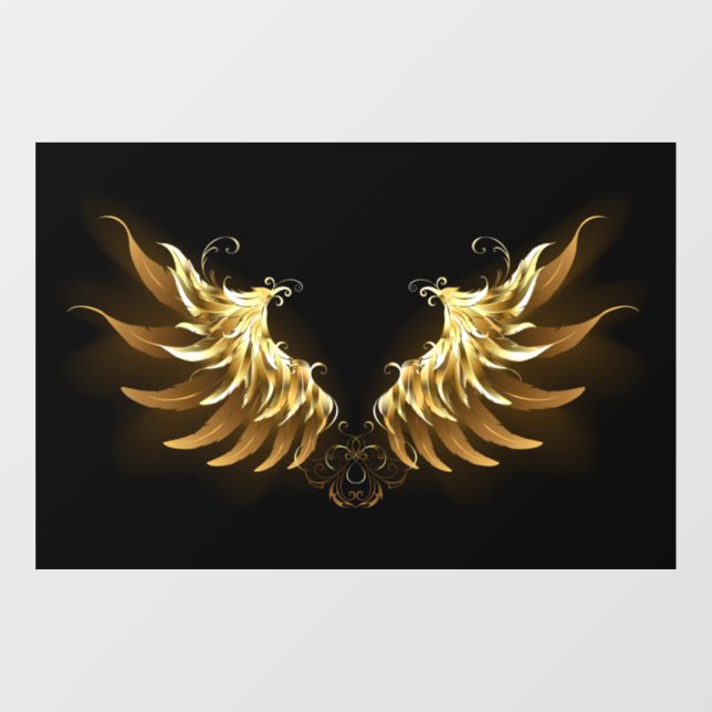 Golden Angel Wings on Black background (Sheet)