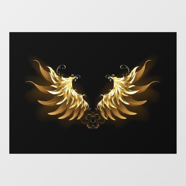 Golden Angel Wings on Black background (Sheet)