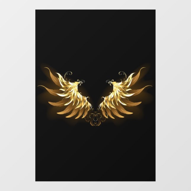 Golden Angel Wings on Black background (Sheet)