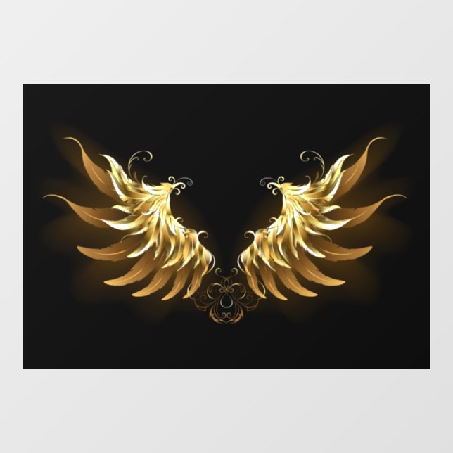 Golden Angel Wings on Black background (Sheet)
