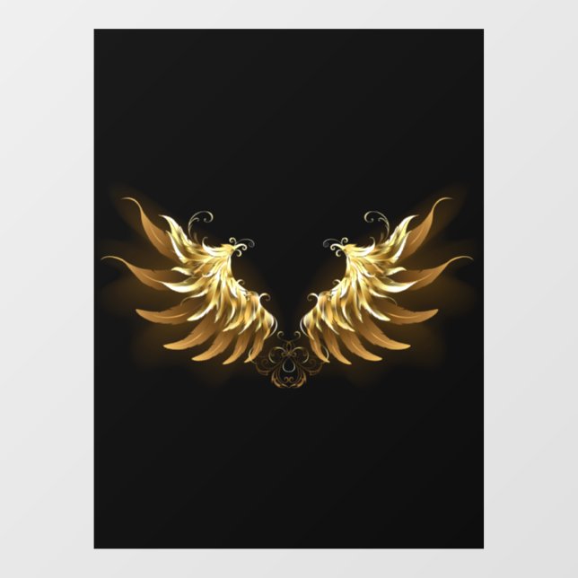 Golden Angel Wings on Black background (Sheet)