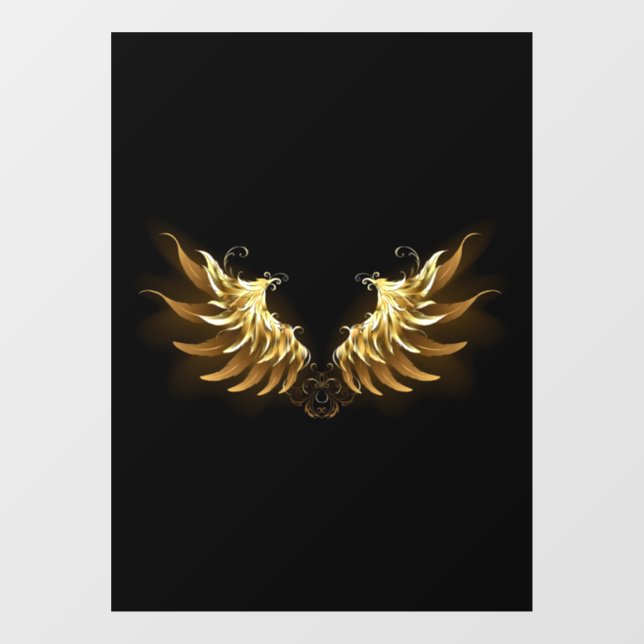 Golden Angel Wings on Black background (Sheet)