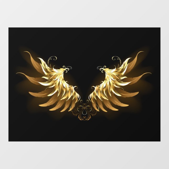 Golden Angel Wings on Black background (Sheet)