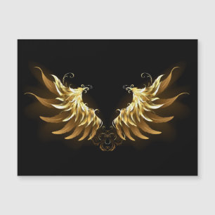 Golden Angel Wings on Black background