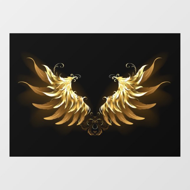 Golden Angel Wings on Black background (Sheet)