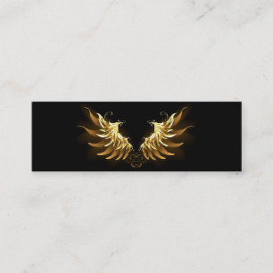 Golden Angel Wings on Black background Calling Card