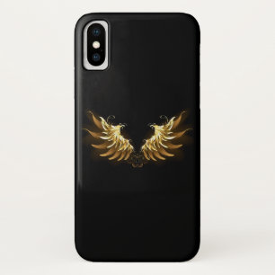 Golden Angel Wings on Black background Case-Mate iPhone Case