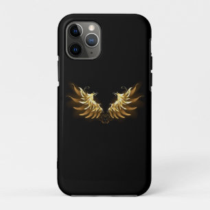Golden Angel Wings on Black background Case-Mate iPhone Case