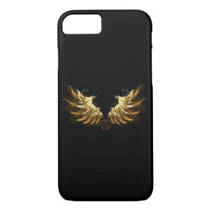 Golden Angel Wings on Black background Case-Mate iPhone Case