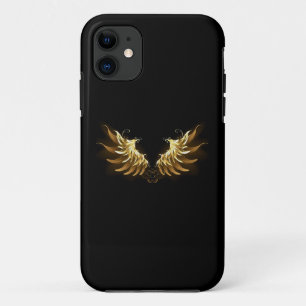 Golden Angel Wings on Black background Case-Mate iPhone Case