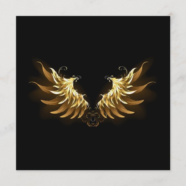Golden Angel Wings on Black background Programme (Front)