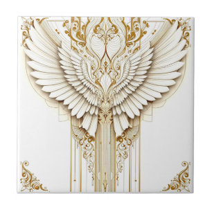 Golden Angelic Embrace Tile