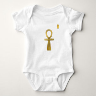 Golden Ankh - Ancient Egyptian Symbol of Life Baby Bodysuit
