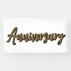 Golden Anniversary 1.6x3 Vinyl Banner