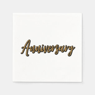 Golden Anniversary 3 Ply Napkins