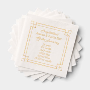 Golden Anniversary 50th Foil Napkins