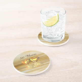Golden Anniversary Hearts Coaster