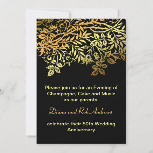 golden anniversary invitation