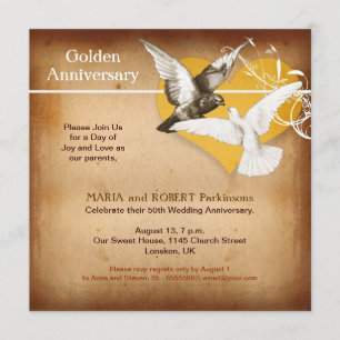 golden anniversary invitation