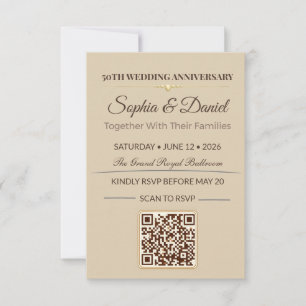 Golden Anniversary Invite Elegant Love Gala