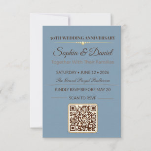 Golden Anniversary Invite   Elegant Love Gala