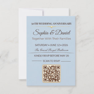 Golden Anniversary Invite Elegant Love Gala