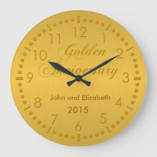 Golden Anniversary Large Clock