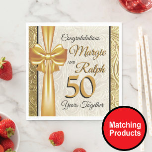 Golden Anniversary Napkin