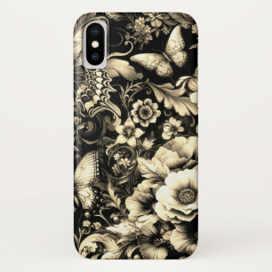 Golden Antique Floral with Butterflies Case-Mate iPhone Case