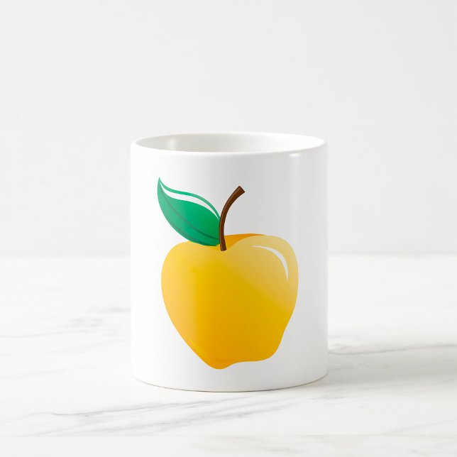 Golden Apple Bright Yellow Fruit Coffee Mug (Creator Uploaded)
