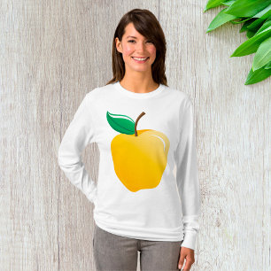 Golden Apple Bright Yellow Fruit T-Shirt
