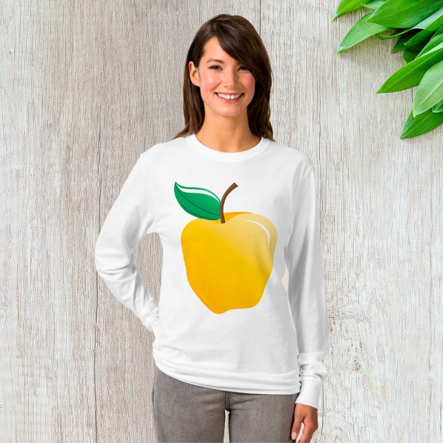 Golden Apple Bright Yellow Fruit T-Shirt (Creator Uploaded)