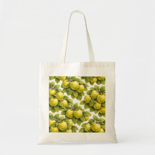 Golden Apple Pattern Tote Bag
