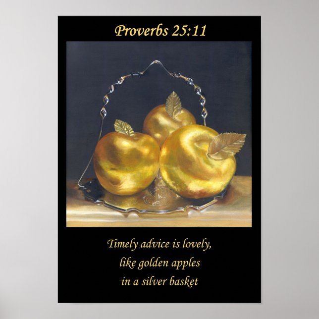 Golden Apples. Christian poster A3  (Front)