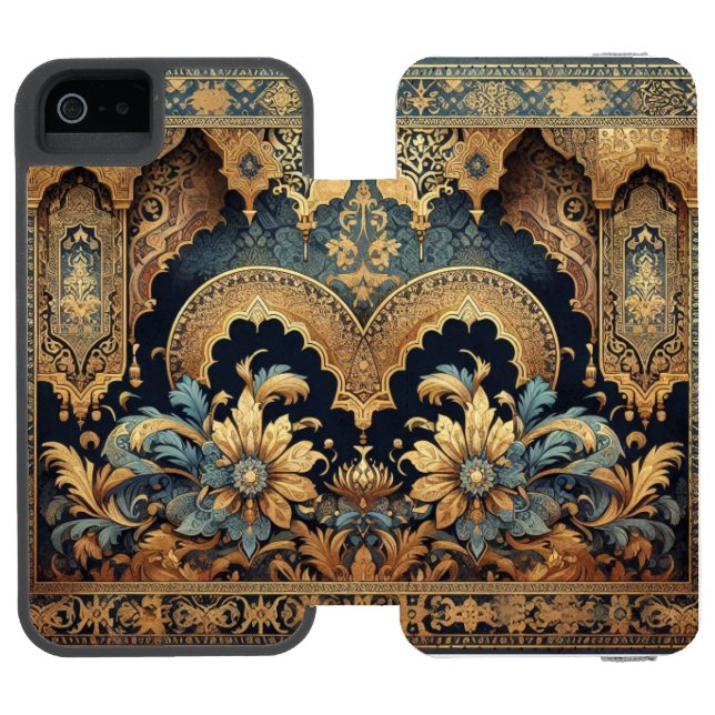 Golden Arabesque iPhone 6 Wallet Case Incipio iPhone Wallet Case (Folio Open)