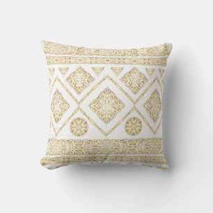 Golden arabic pattern cushion
