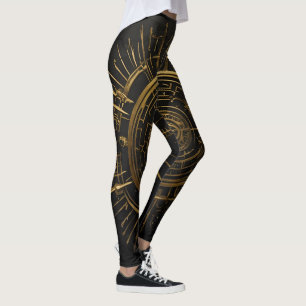 Golden Arcane Symbol Leggings