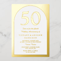 Golden Arch 50th Wedding Anniversary Gold