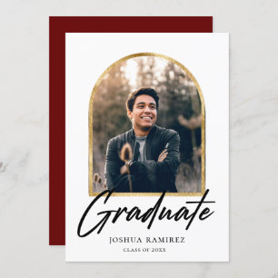 Golden Arch Photo Frame Graduation Announcement 