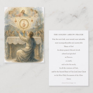 Golden Arrow Prayer Sacred Heart Holy Card