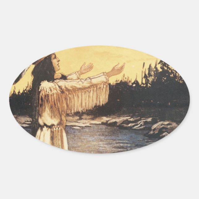 Golden Arrow Song Oval Sticker (Front)
