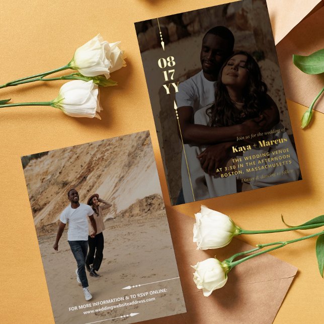 Golden Arrows & Date Photo Wedding Gold (Creator Uploaded)