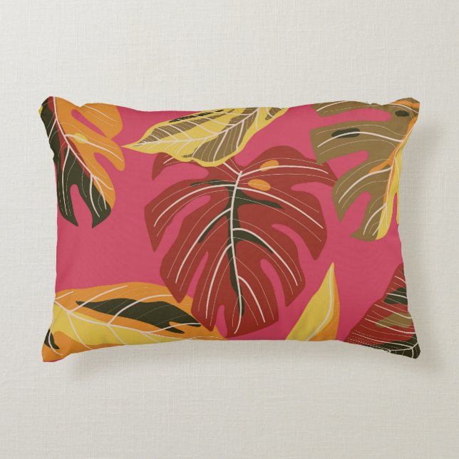 Golden Art Deco Nature Wallpaper Decorative Cushion (Front)