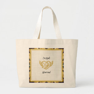 Golden Assurance - Matthew 6:25 Large Tote Bag